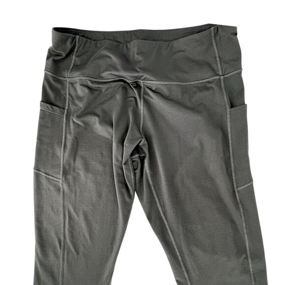 Dark Gray Yoga Pants Exercise Leggings Pockets Plus Size - Picture 3 of 14